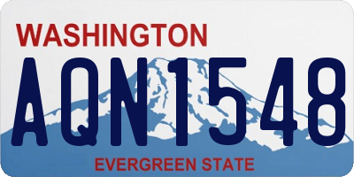 WA license plate AQN1548