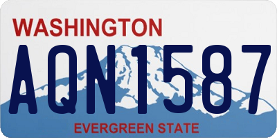 WA license plate AQN1587