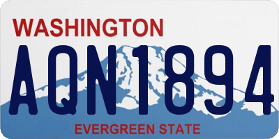 WA license plate AQN1894