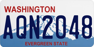 WA license plate AQN2048