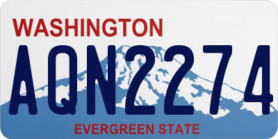 WA license plate AQN2274