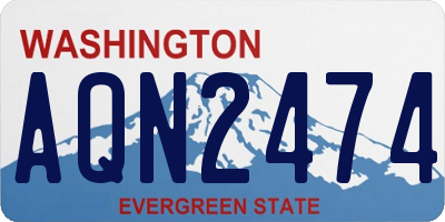 WA license plate AQN2474