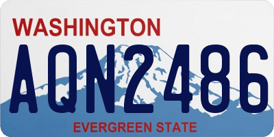 WA license plate AQN2486