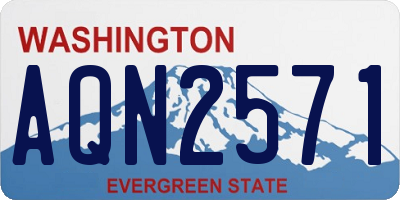WA license plate AQN2571