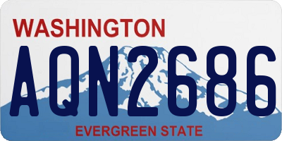 WA license plate AQN2686