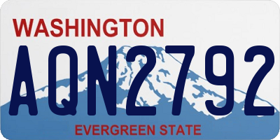 WA license plate AQN2792