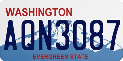 WA license plate AQN3087