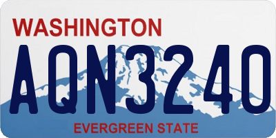 WA license plate AQN3240