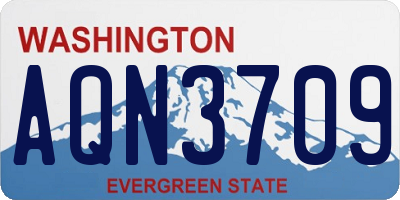 WA license plate AQN3709