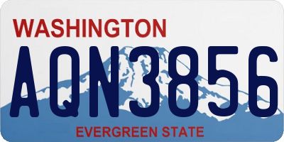 WA license plate AQN3856
