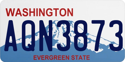WA license plate AQN3873