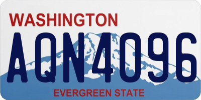 WA license plate AQN4096