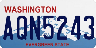 WA license plate AQN5243