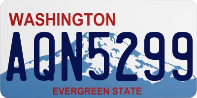 WA license plate AQN5299