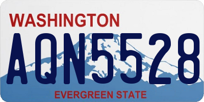 WA license plate AQN5528