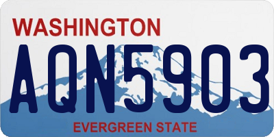 WA license plate AQN5903