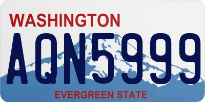 WA license plate AQN5999