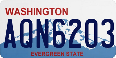 WA license plate AQN6203