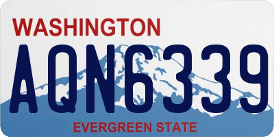 WA license plate AQN6339