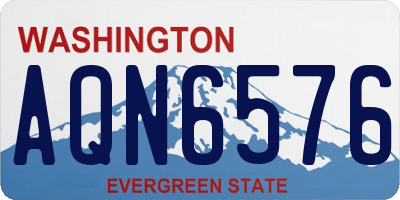 WA license plate AQN6576