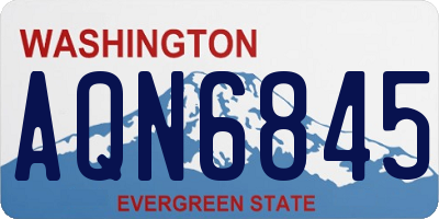 WA license plate AQN6845