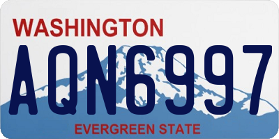 WA license plate AQN6997