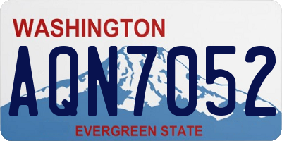 WA license plate AQN7052