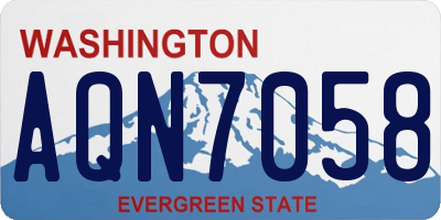 WA license plate AQN7058