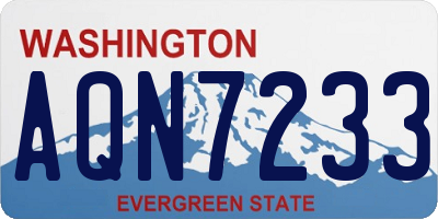 WA license plate AQN7233