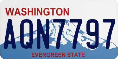 WA license plate AQN7797