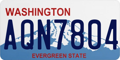 WA license plate AQN7804