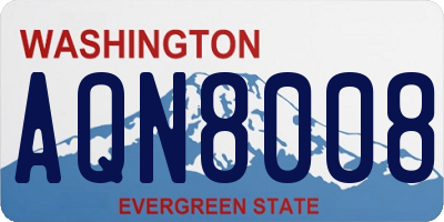 WA license plate AQN8008