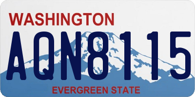 WA license plate AQN8115