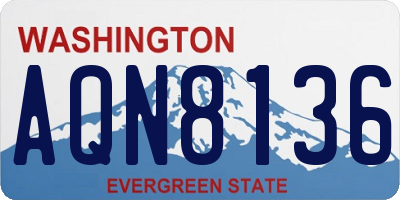 WA license plate AQN8136