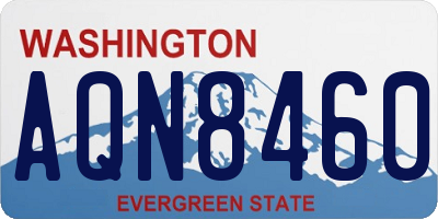 WA license plate AQN8460