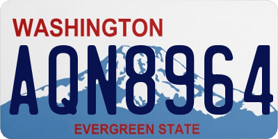 WA license plate AQN8964
