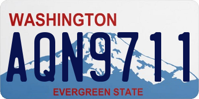 WA license plate AQN9711