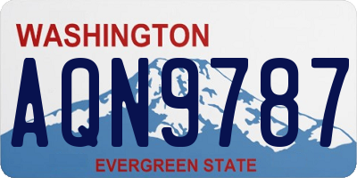 WA license plate AQN9787