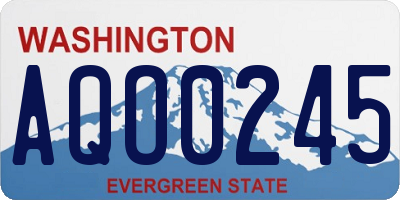 WA license plate AQO0245