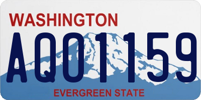 WA license plate AQO1159