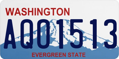 WA license plate AQO1513