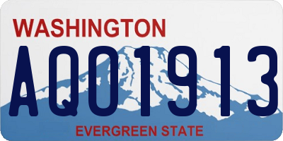 WA license plate AQO1913