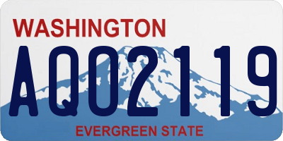 WA license plate AQO2119