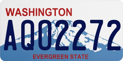 WA license plate AQO2272