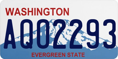 WA license plate AQO2293