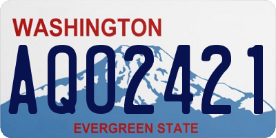 WA license plate AQO2421