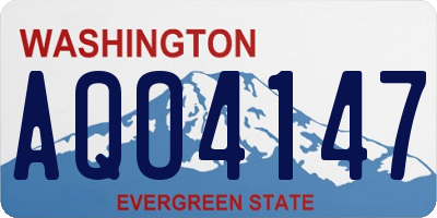 WA license plate AQO4147