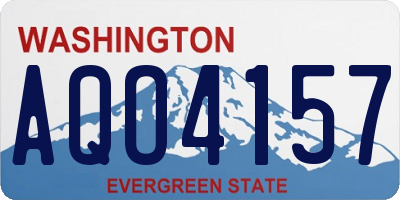 WA license plate AQO4157