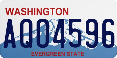WA license plate AQO4596