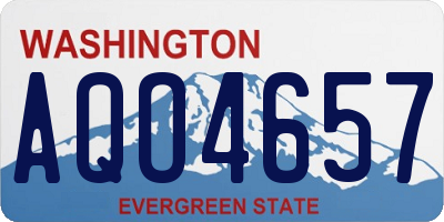 WA license plate AQO4657